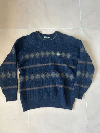 Jersey Lacoste Azul y Marrón