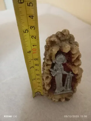 Statuetta angelo in metallo e resina