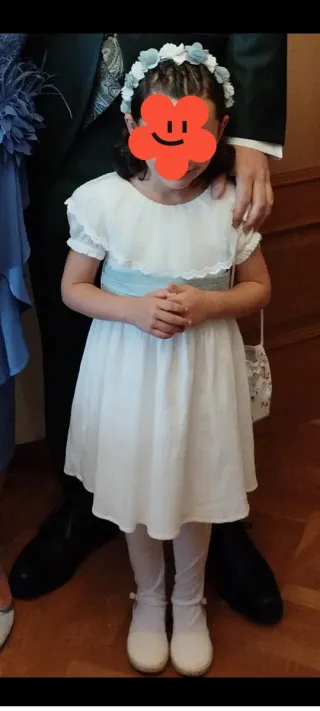 Vestidos de ceremonia blancos y verde agua