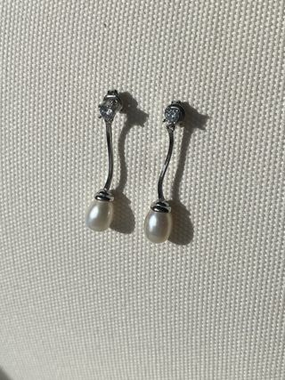 Pendientes plata primera ley y perlas cultivadas