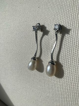 Pendientes plata primera ley y perlas cultivadas