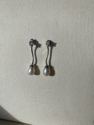 Pendientes plata primera ley y perlas cultivadas