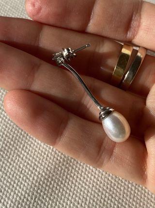 Pendientes plata primera ley y perlas cultivadas