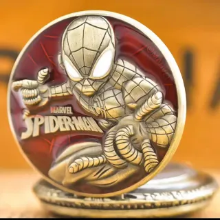 Reloj Spiderman Chibi Dorado y Rojo