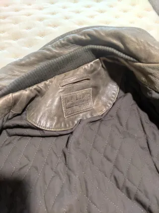 Chaqueta de cuero marrón vintage hombre