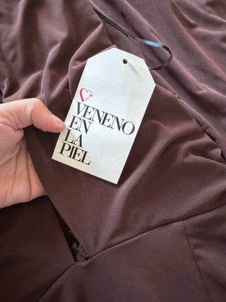 Vestido marrón El Corte Inglés Talla XS