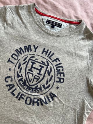 Camiseta Tommy Hilfiger Talla S - Gris - Original