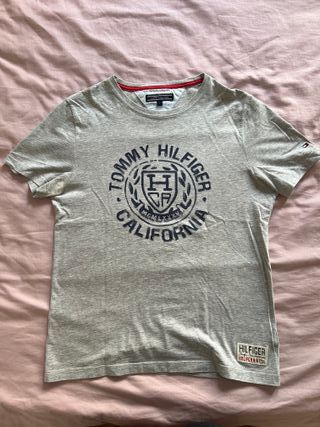 Camiseta Tommy Hilfiger Talla S - Gris - Original