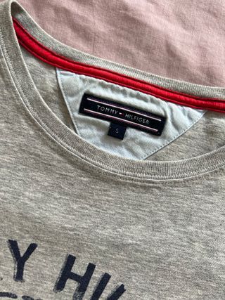 Camiseta Tommy Hilfiger Talla S - Gris - Original