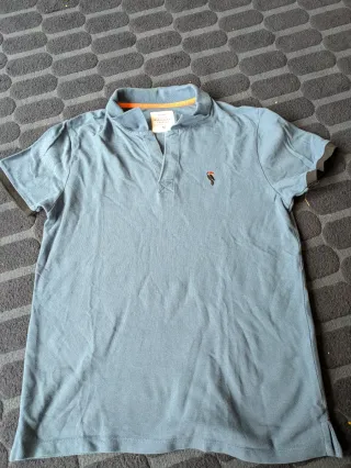 2 Camisetas Polo Rayas Beige y Azul