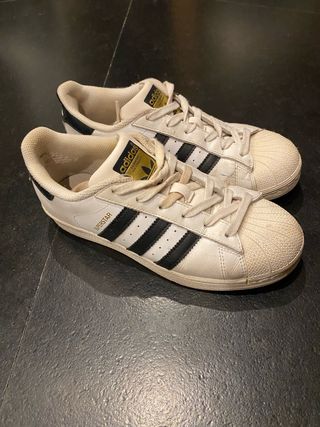 Zapatillas Adidas Superstar Mujer Doradas Blancas