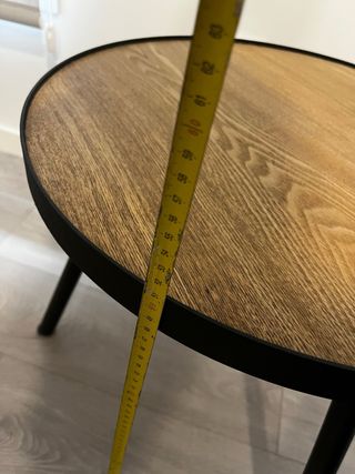 Mesa redonda madera y metal