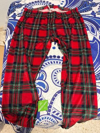 Pantalón pijama cuadros rojo XXL nuevo