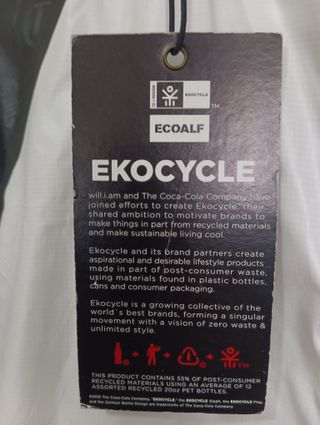 Chubasquero Cortavientos Ecoalf Gris/Blanco