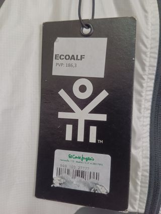 Chubasquero Cortavientos Ecoalf Gris/Blanco