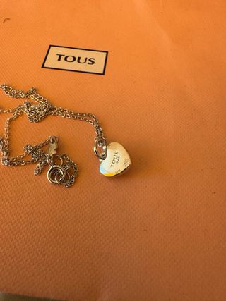 Collar Tous Corazón Rosa Plata