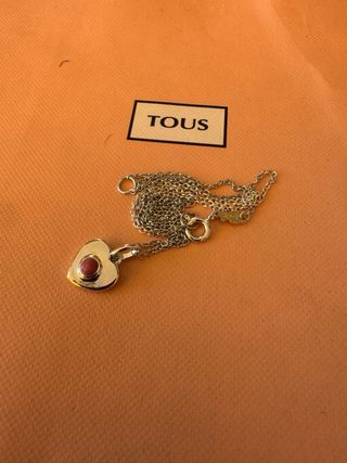 Collar Tous Corazón Rosa Plata