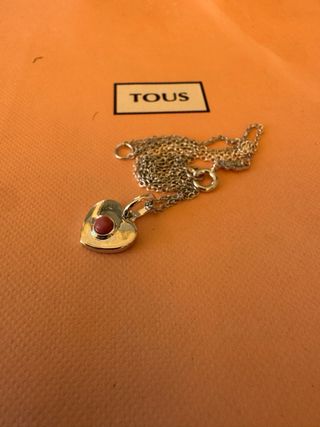 Collar Tous Corazón Rosa Plata