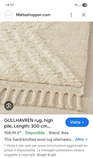 Tappeto 240x300 beige e bianco