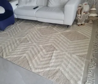 Tappeto 240x300 beige e bianco