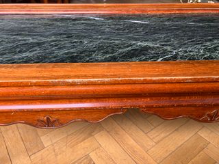 Mesa centro vintage mármol y madera