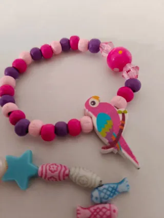 Dúo pulseras infantiles con abalorios