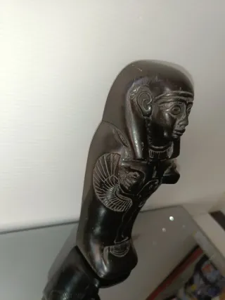 Statuetta Egizia Pietra Nera Vintage