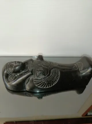 Statuetta Egizia Pietra Nera Vintage