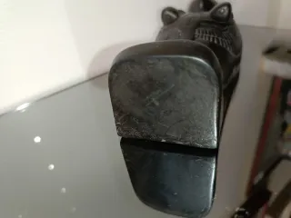 Statuetta Egizia Pietra Nera Vintage