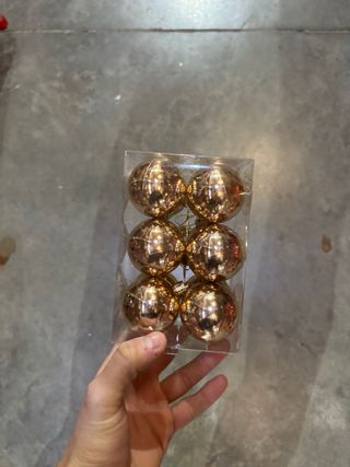 Set 6 Bolas Navidad Grises y Plateadas o doradas