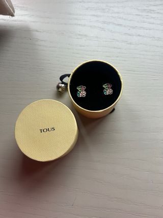 Pendientes Tous Oso Multicolor Plata