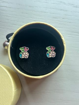 Pendientes Tous Oso Multicolor Plata