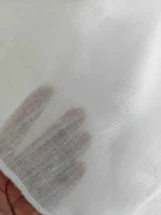 Tela de lino blanco puro para cortinas 245x312 cm