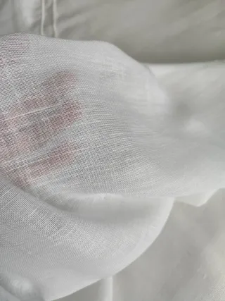 Tela de lino blanco puro para cortinas 245x312 cm