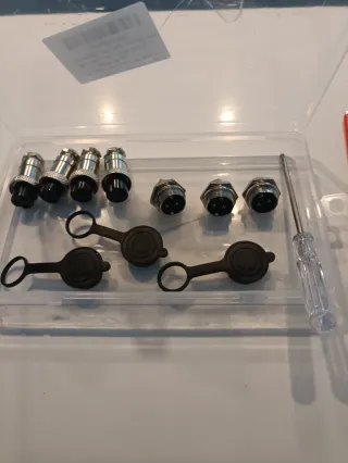 Conectores Aviación GX16 3 Pines Macho/Hembra