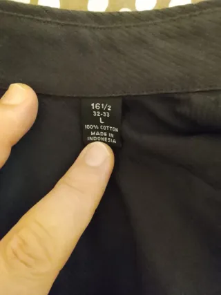 Camisa Negra 100% Algodón