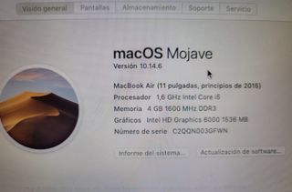 MacBook Air 11 (2015) Plata
