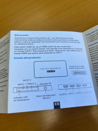 Switch HDMI 3 Puertos 4K - A estrenar