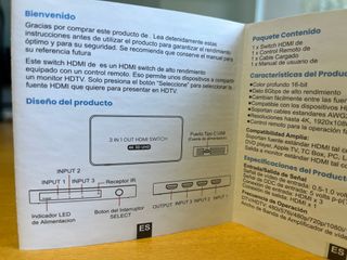 Switch HDMI 3 Puertos 4K - A estrenar