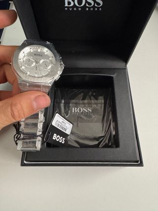 Reloj Hugo Boss Nuevo Plata y Blanco