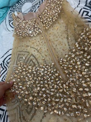 Vestido Gitano Dorado, echo a mano