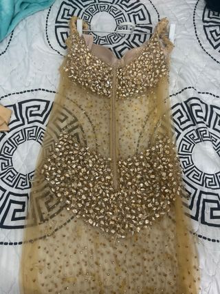 Vestido Gitano Dorado, echo a mano