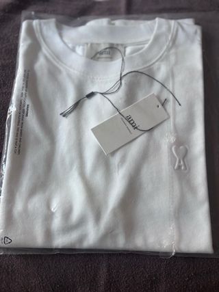 Camiseta Ami Paris Blanca Talla M Nueva