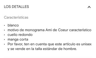 Camiseta Ami Paris Blanca Talla M Nueva