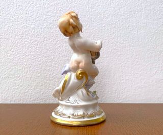 CAPODIMONTE antico Angelo con la Lira