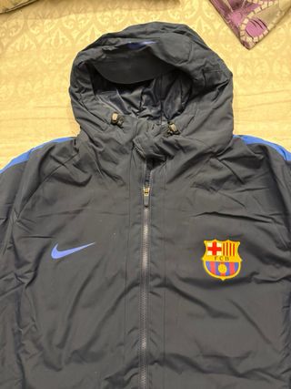 Chaqueta plumas FC Barcelona Nike Azul