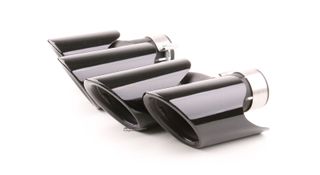 COLAS DE ESCAPE DOBLES PARA PORSCHE CAYENNE 95B 14-17 NEGRO BRILLANTE