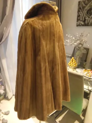 Chaqueta Piel Natural Beige/Marrón