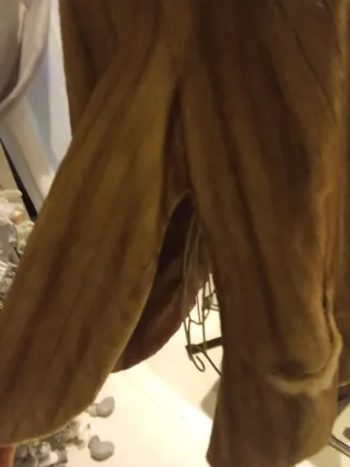 Chaqueta Piel Natural Beige/Marrón