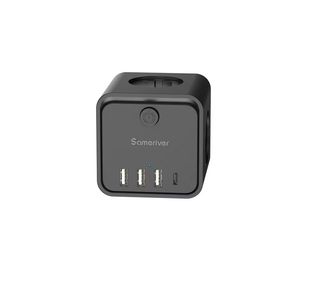 Enchufe Cubo Negro Sin Cable